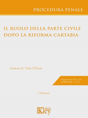 cover image of Il ruolo della parte civile dopo la riforma Cartabia